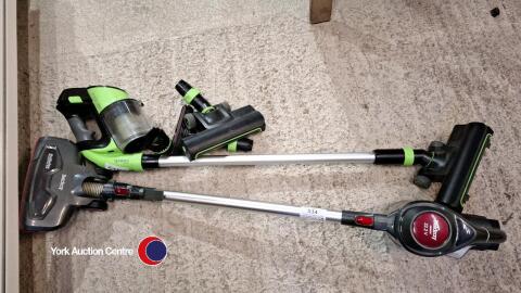 G-Tech 22v hand hoover c/w accessories, and Beldray hoover (no leads)