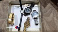 Box of gents and ladies watches. - 2