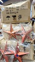 Large quantity of XL red star Christmas baubles - 2