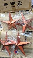 Large quantity of XL red star Christmas baubles - 3