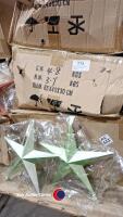 Large amount of green star XL Christmas baubles - 3