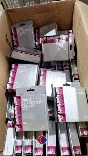 Large amount of pink Christmas LED battery lights