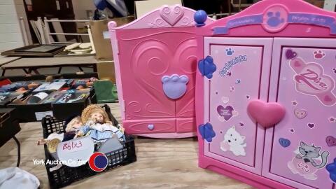 2 x child's dolls clothing wardrobes