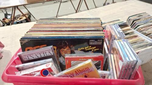 Box of assorted mainly rock/pop LPs and CDs