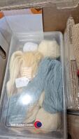 Box of wool containing crewel and tapestry wool etc - 5