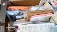 Box of sewing and craft accessories incl felting, embroidery, marquetry kits, knitting needles etc. - 5