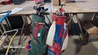 2 x golf bags and clubs