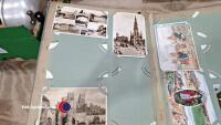 2 old part filled albums of postcards - 2