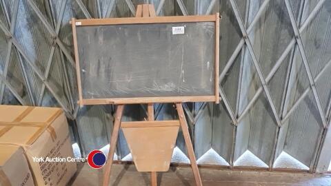 Wooden folding chalk board easel, 83x122cm