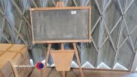 Wooden folding chalk board easel, 83x122cm