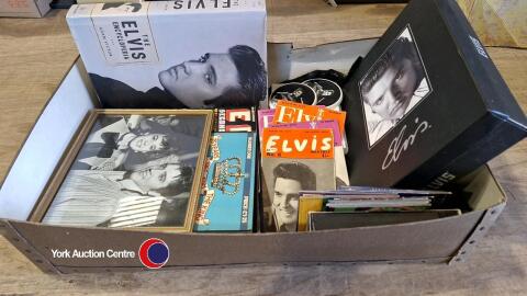 Collection of Elvis music and memorobilia