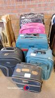 6 x various suitcases