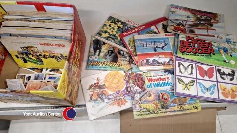 Collection of Brooke Bond and PG Tips trade cards in albums, plus some loose and cigarette cards