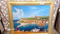 W Wilson oil painting of Whitby