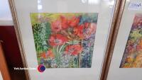 2 x original floral themed watercolours - 2