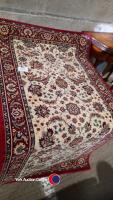 Kasbah red and cream floral rug plus red and blue rug - 2