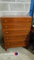 Mahogany 6-high chest of drawers