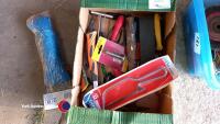 2 x small boxes of tools and plant pot - 2