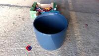 2 x small boxes of tools and plant pot - 5