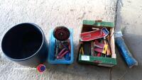 2 x small boxes of tools and plant pot - 6