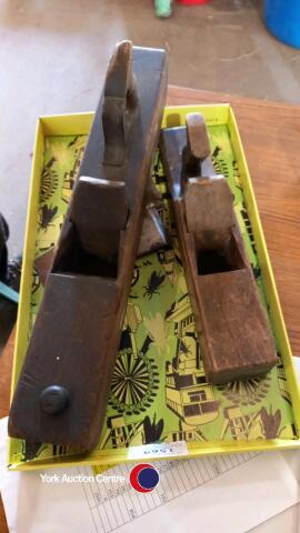 2 x large vintage wooden lathes