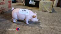 Cast iron pig moneybox 8in long