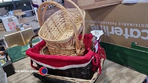 Assortment of wicker baskets