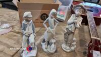 1 Lladro and 2 Nao figurines