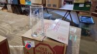 12 x new pint Speckled Hen glasses