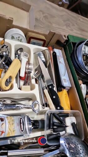 Expandable cutlery tray and various kitchen utensils