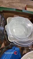 Box of glass and ceramic dishes - 2