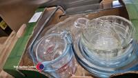 Box of glass kitchenware