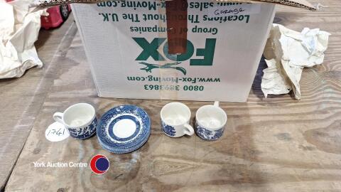 Selection of ceramics, jugs and pots plus willow pattern assorted cups, saucers and plates