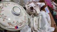 Eternal Beau 2 x tureens, 3 x casserole dishes, meat plate, gravy boat and stand