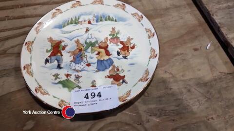 Royal Doulton Build a Snowman plate