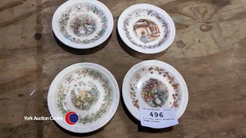 4 x very small Brambley Hedge plates