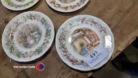 4 x small Brambley Hedge plates - 3