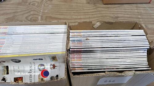 48 copies of 'Homes and Antiques' magazines 2019 - 2022 in 2 boxes