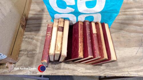 16 x Charles Dickens books dated 1902 with red leather binding