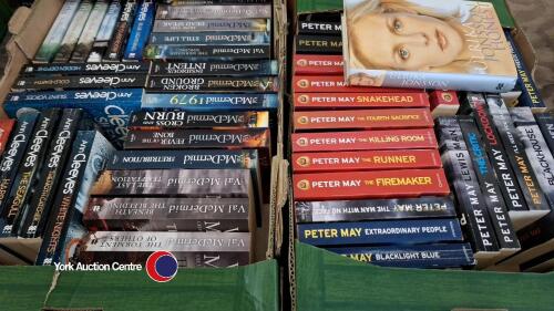 2 x boxes of fiction books including Peter May and Anne Cleves