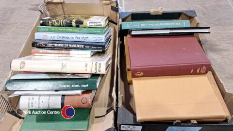 Box of railway books