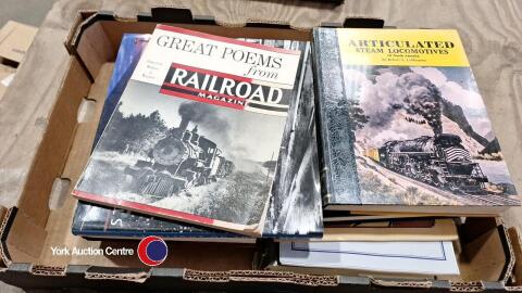 Box of railway books