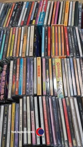 Box of rare and collectable rock n roll CDs