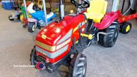 Child's Rolly pedal tractor with trailer for ages 3 to 10 years - 3