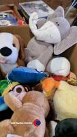 Box of soft toys and teddies - 3