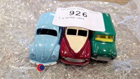 3 x Dinky cars