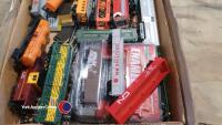 Box of model railway items, trains, track and accessories - 3