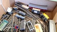 Quantity of 00 gauge steel track, wagons and coaches - 4