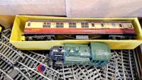 Large quantity of 00 guage steel track vgc, 2 x Horby Talisman coaches and 1 loco - 2