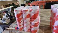 36 x rolls of red/white adhesive tape